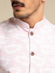 Light Pink Jacquard Waistcoat
