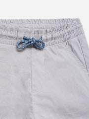 Light Grey Cotton Casual Shorts - Junior
