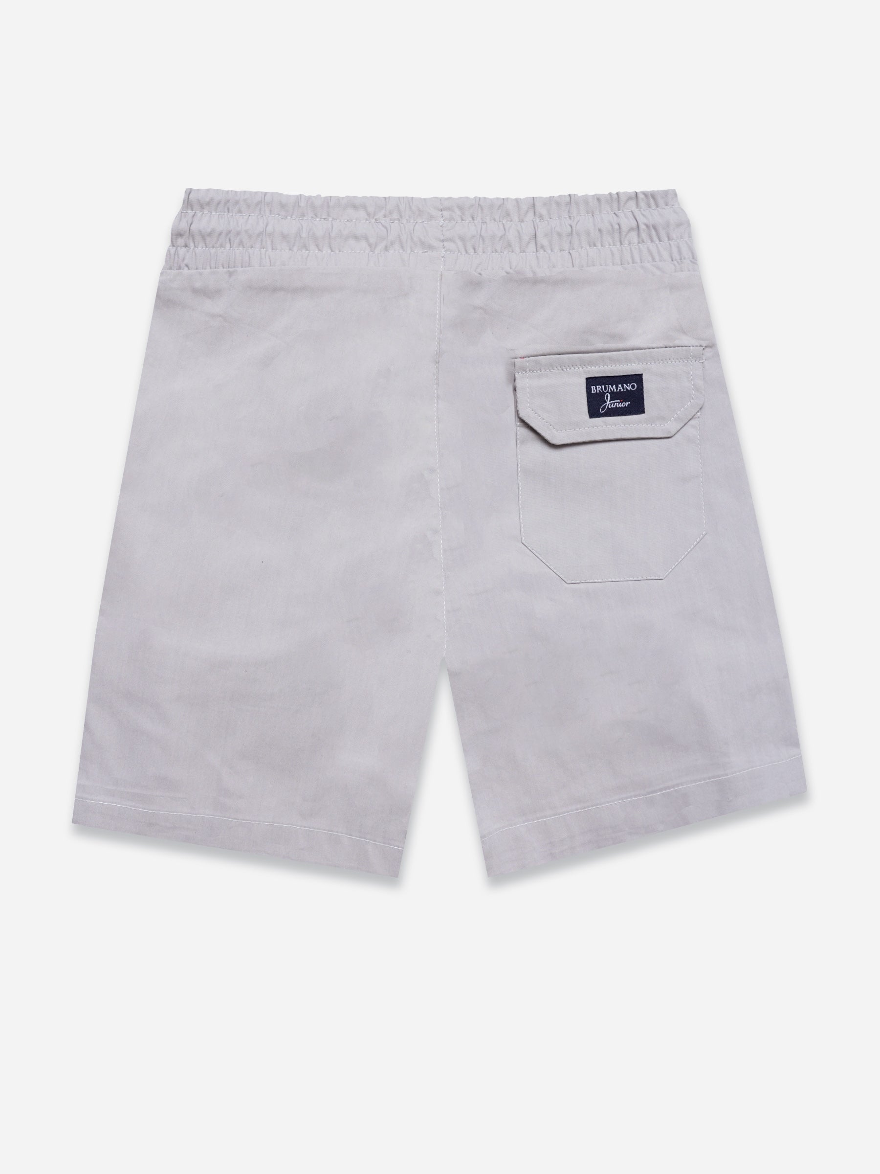Light Grey Cotton Casual Shorts - Junior