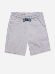 Light Grey Cotton Casual Shorts - Junior