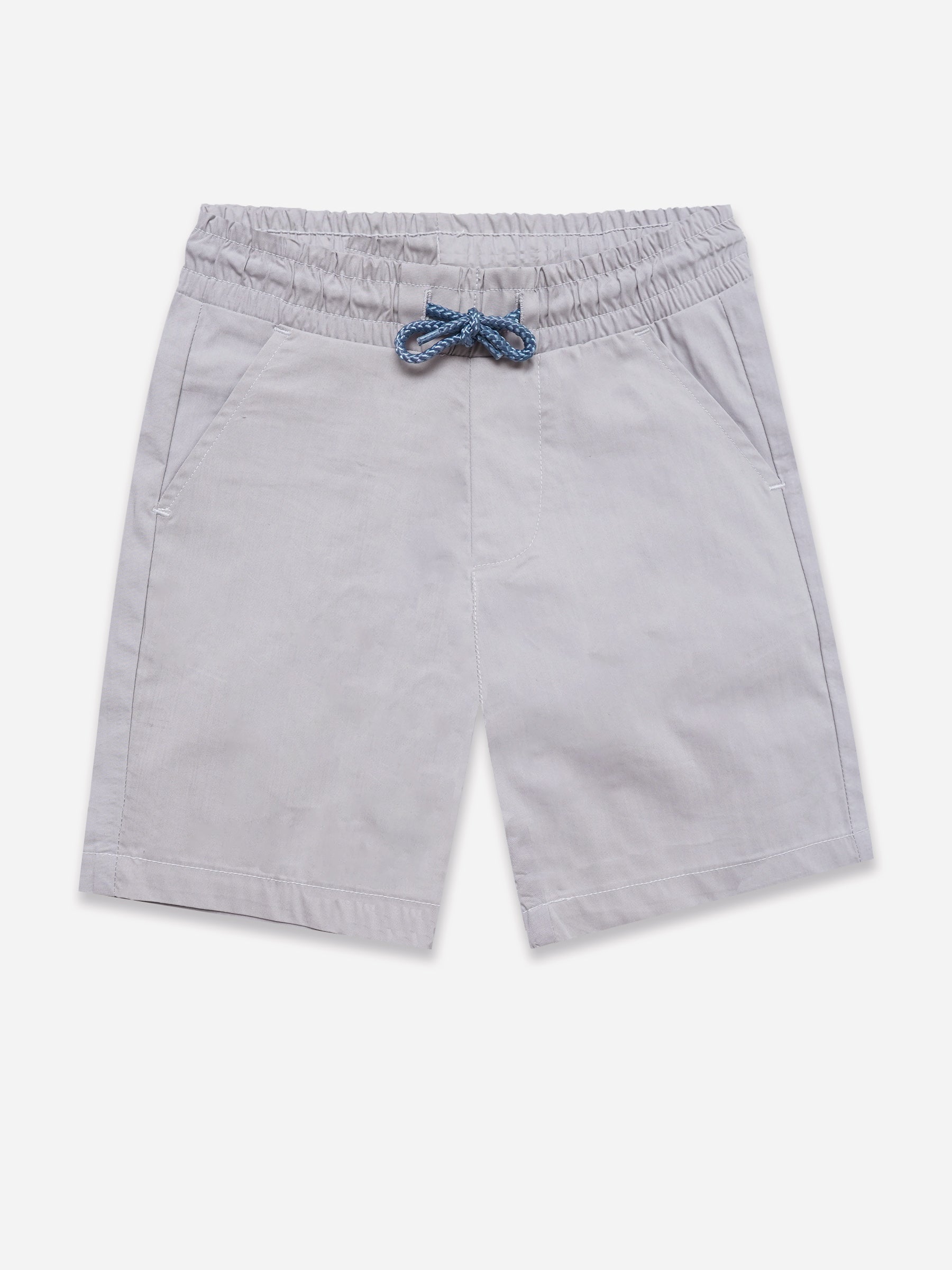 Light Grey Cotton Casual Shorts - Junior