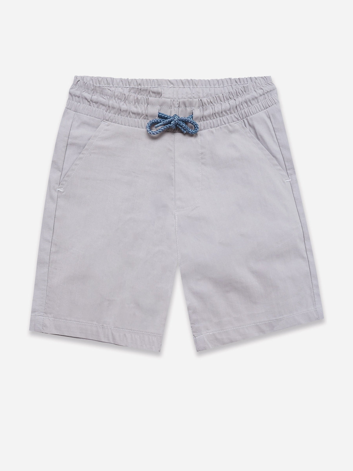 Light Grey Cotton Casual Shorts - Junior