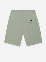 Light Olive Green Linen Casual Shorts - Junior
