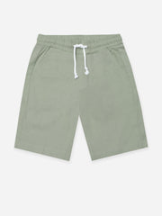 Light Olive Green Linen Casual Shorts - Junior