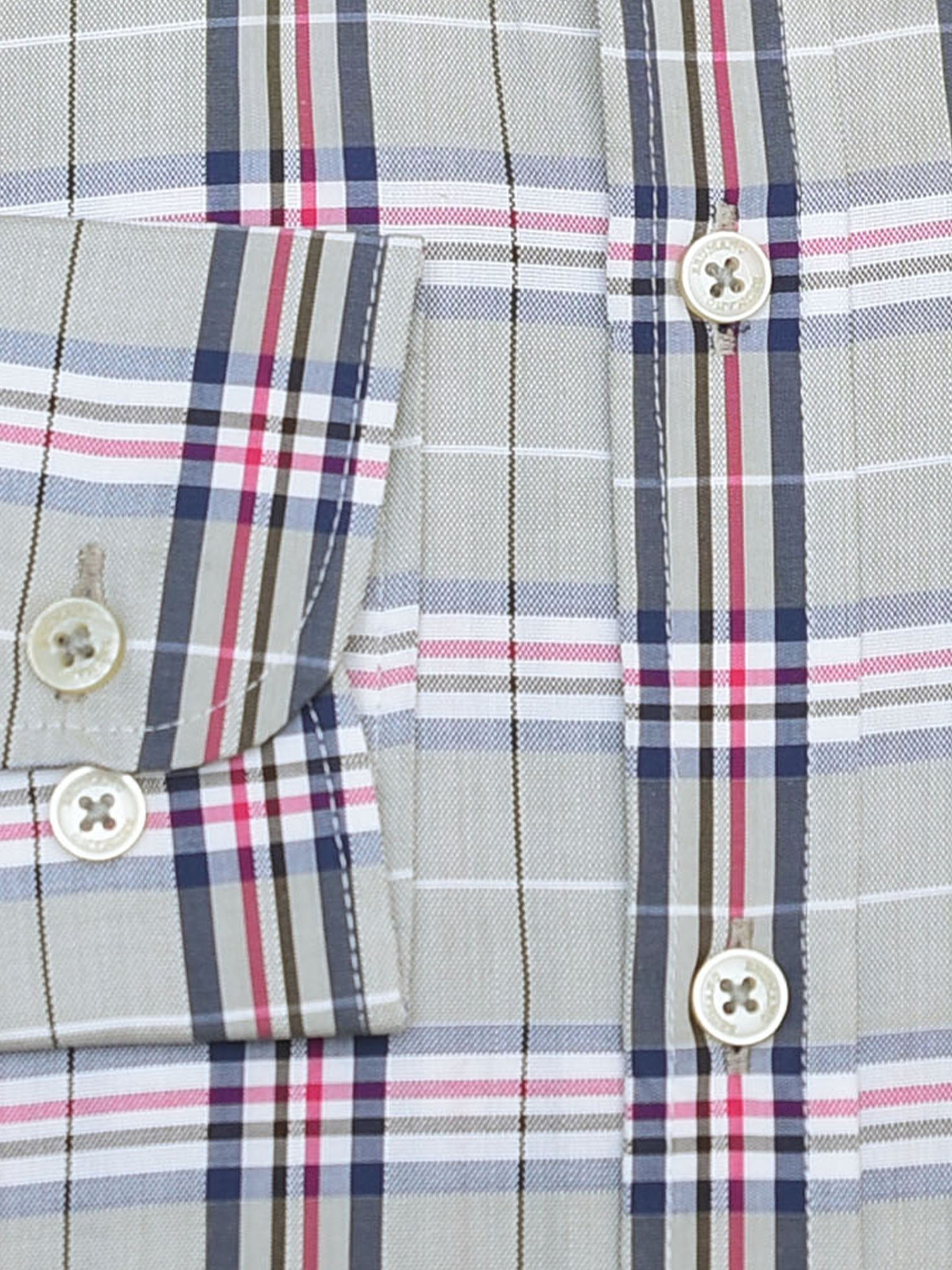 Light Olive Multi Color Checkered Shirt - Luxe