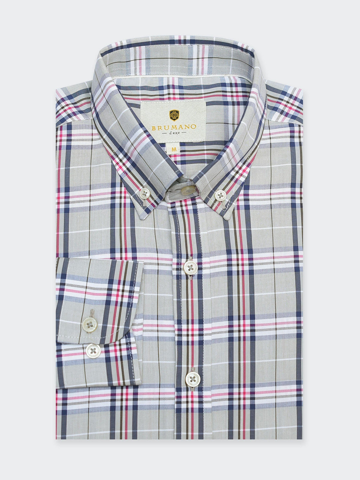 Light Olive Multi Color Checkered Shirt - Luxe