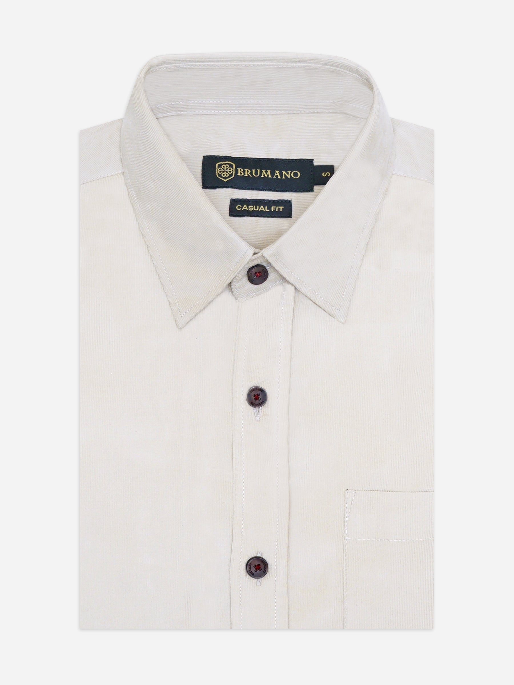 Light Beige Corduroy Shirt