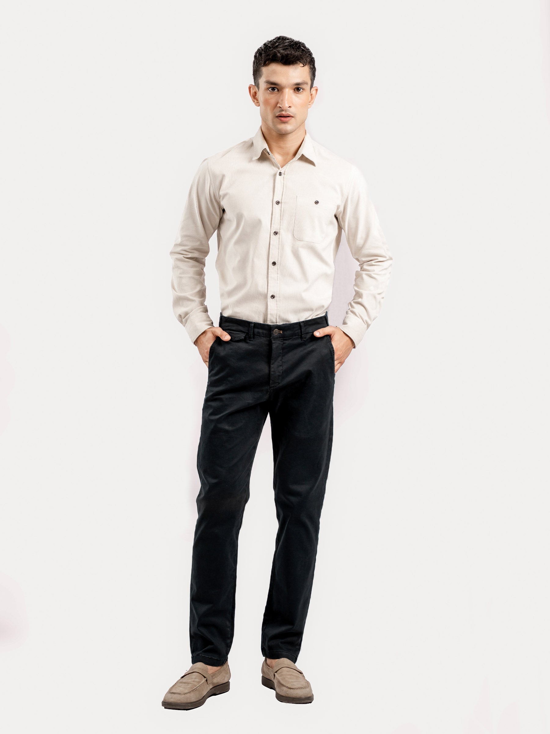 Light Beige Corduroy Shirt