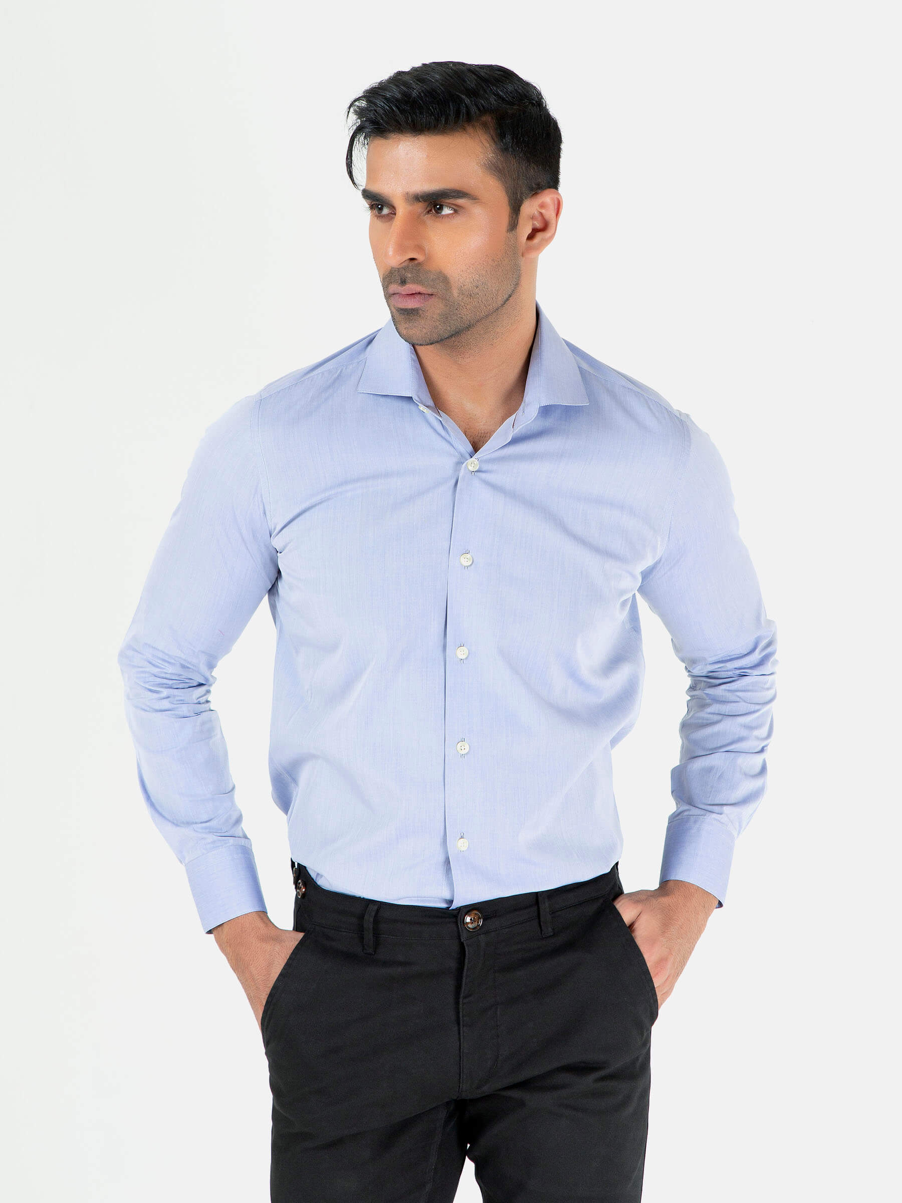 Light Blue Chambray Formal Shirt