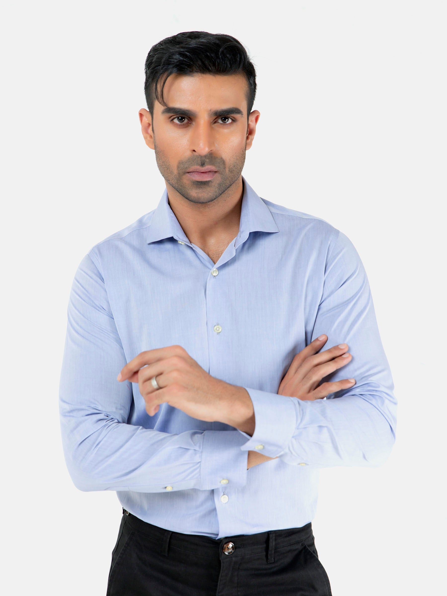 Light Blue Chambray Formal Shirt