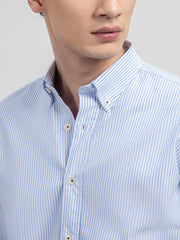 Light Blue Oxford Striped Shirt