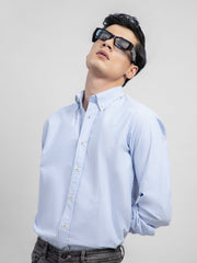 Light Blue Oxford Striped Shirt