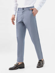 Light Blue Structured Casual Fit Chinos