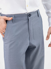 Light Blue Structured Casual Fit Chinos