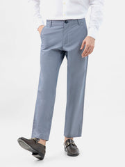 Light Blue Structured Casual Fit Chinos