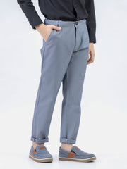 Light Blue Structured Casual Trouser