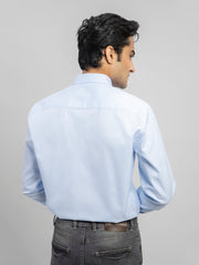 Light Blue Structured Gingham Shirt