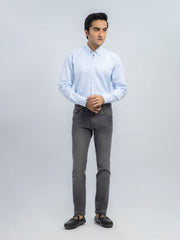 Light Blue Structured Gingham Shirt