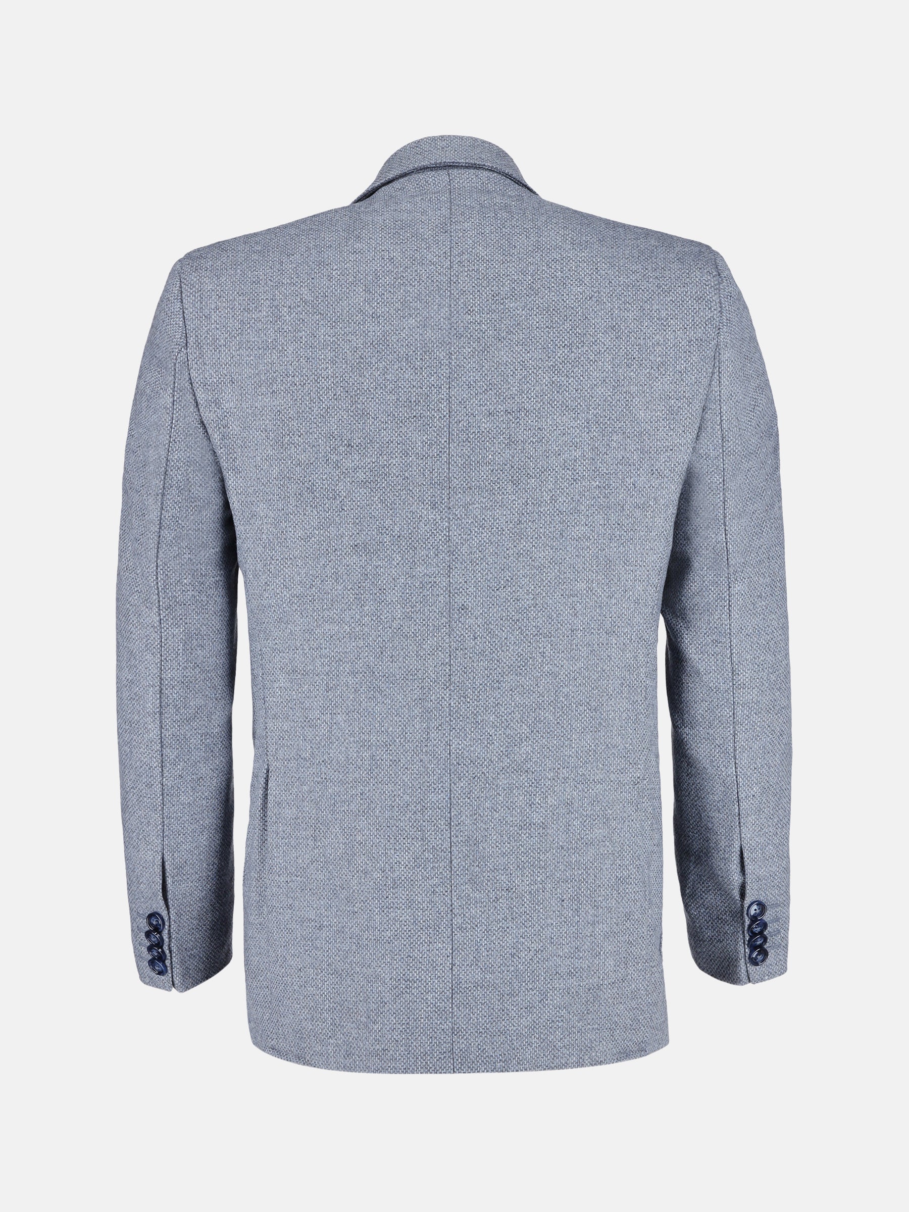 Light Blue & Grey Wool & Cashmere Blazer - Sartoria
