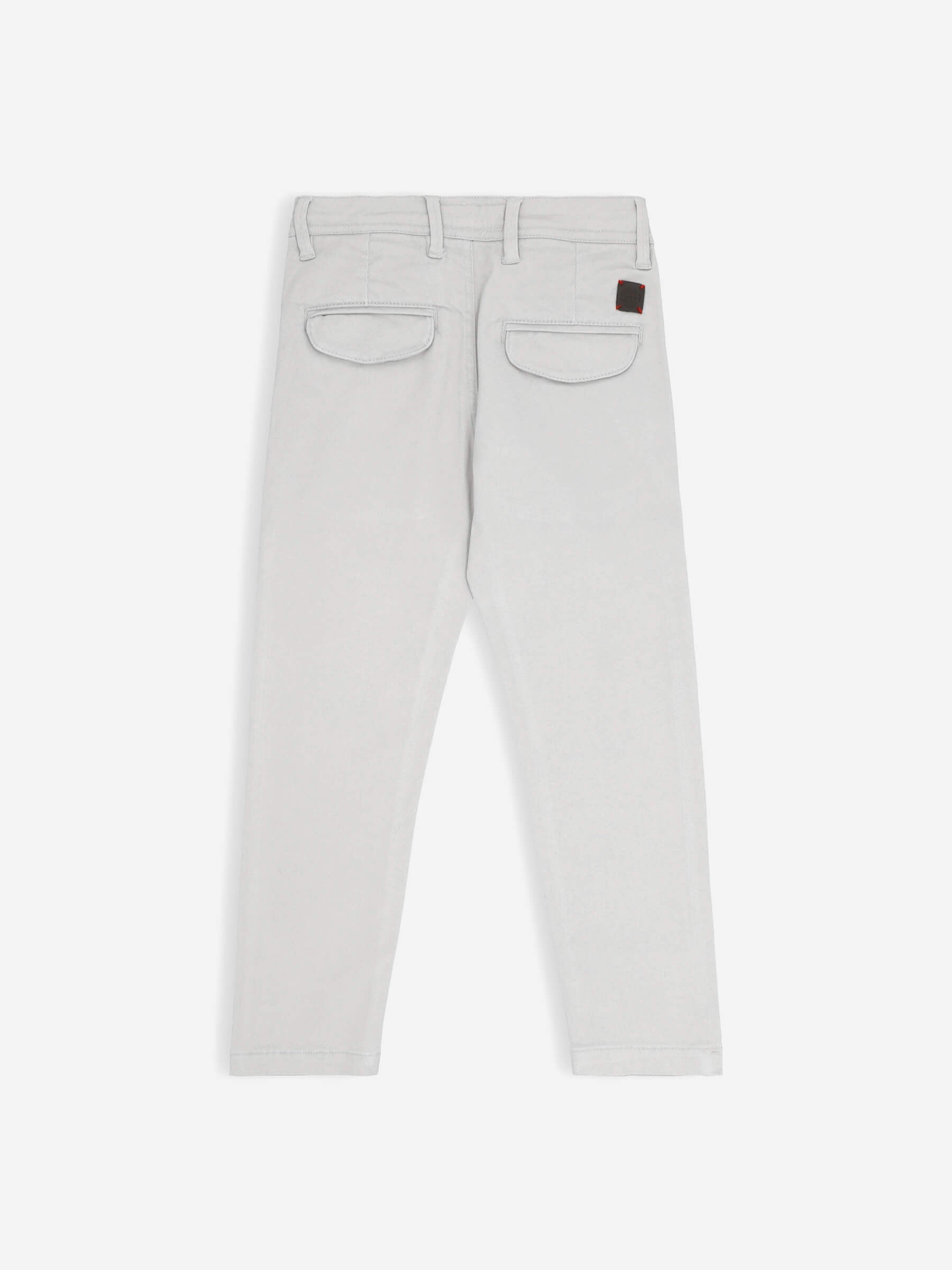 Light Grey Casual Chino With Flap Pockets