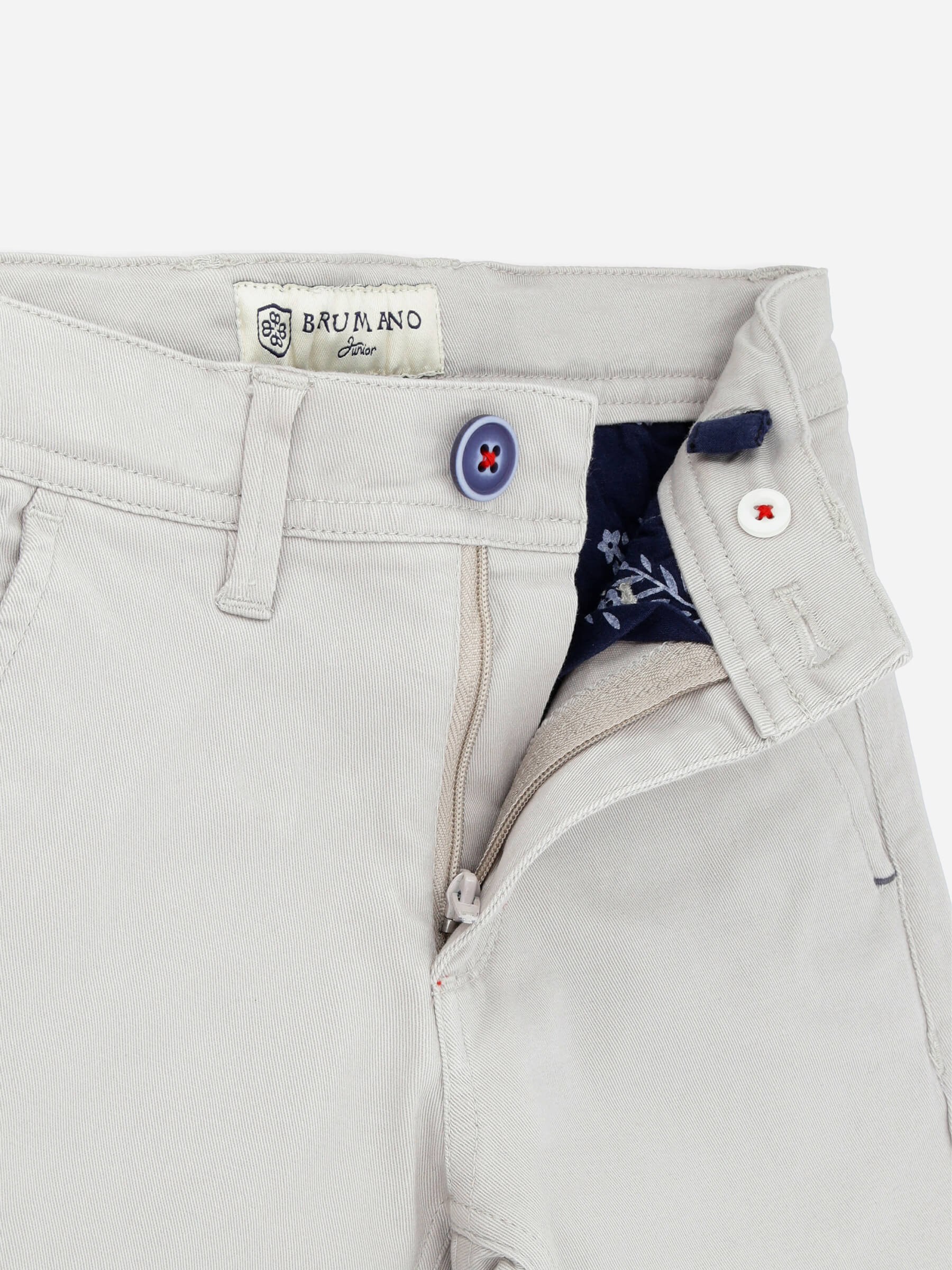 Light Grey Casual Chino With Flap Pockets