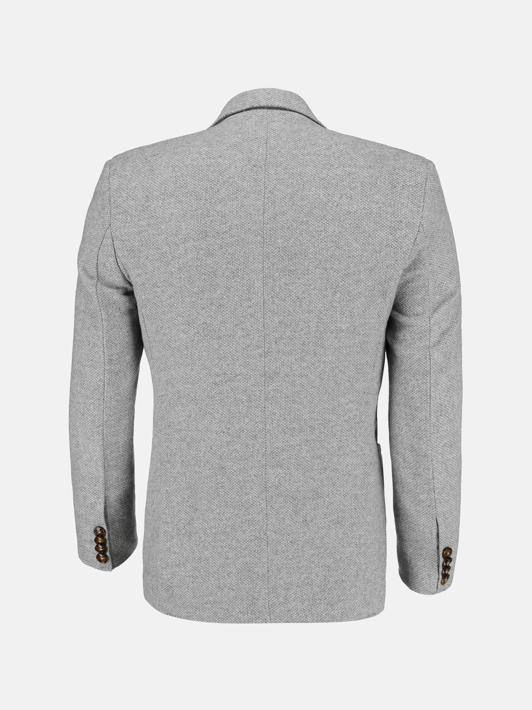 Light Grey Herringbone Cashmere & Wool Blazer - Sartoria