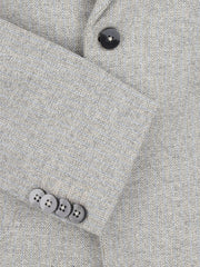 Light Grey Herringbone Wool & Cashmere Blazer - Sartoria