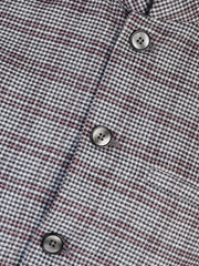 Light Grey Micro Checkered Wool Blended Waistcoat