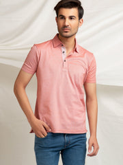 Light Orange Pique Mercerized Polo