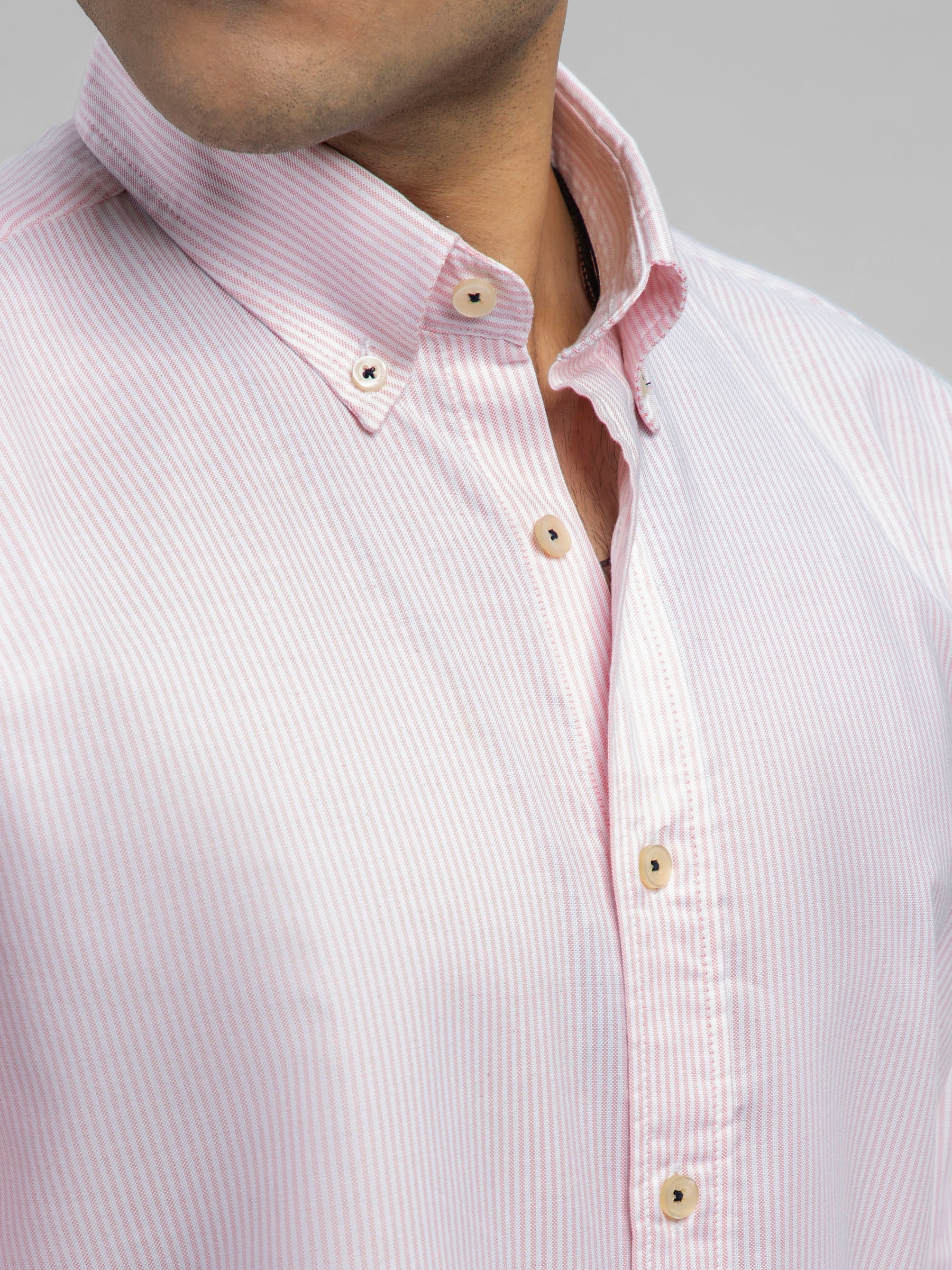 Light Pink Oxford Striped Shirt