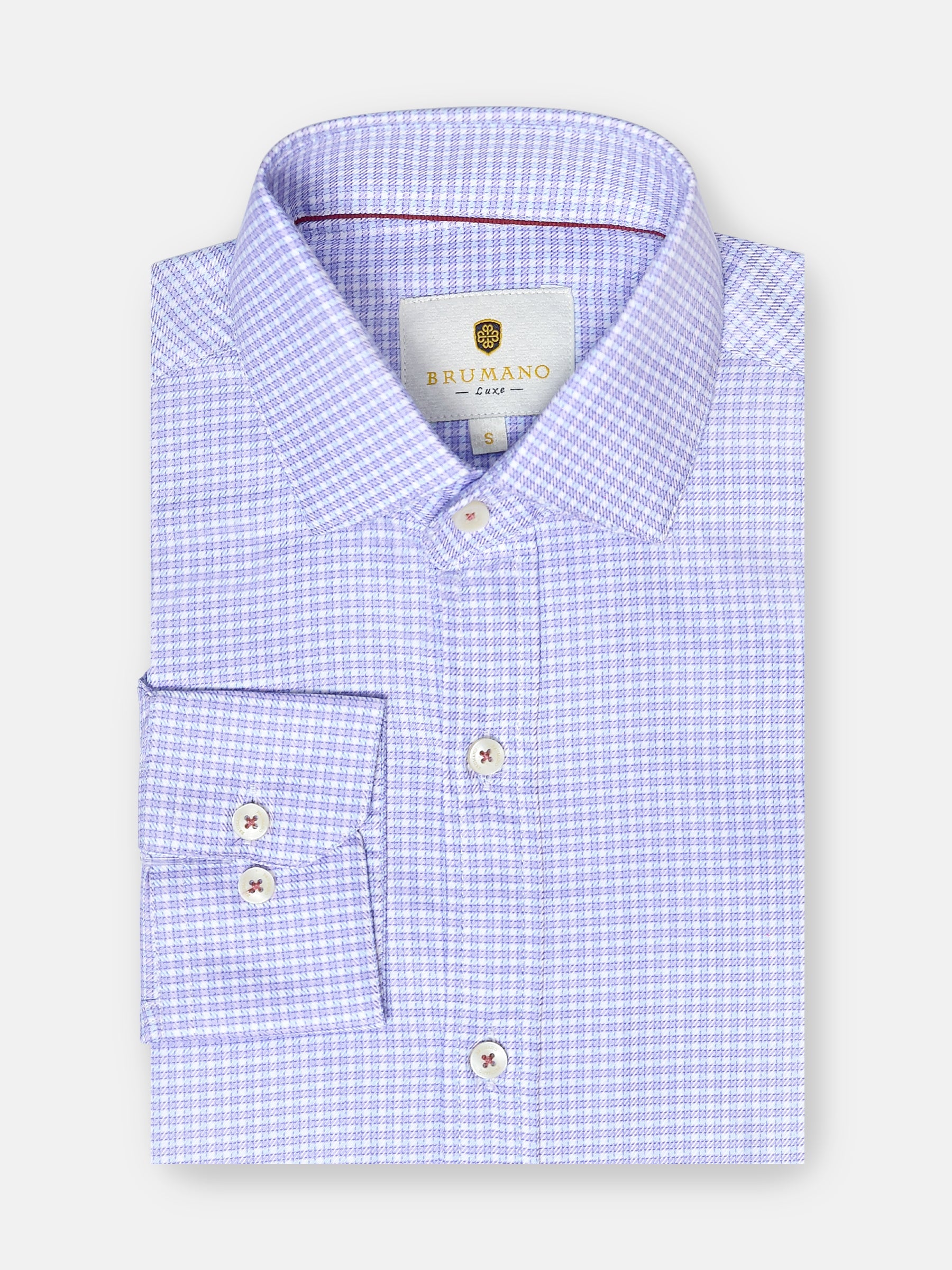 Lilac Gingham Formal Shirt - Luxe