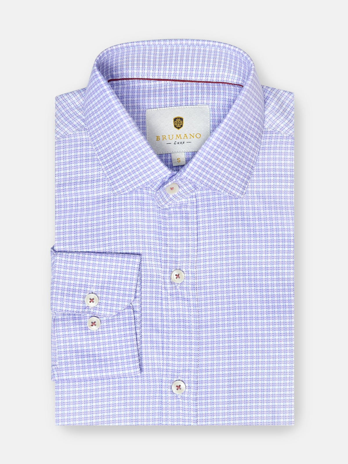 Lilac Gingham Formal Shirt - Luxe