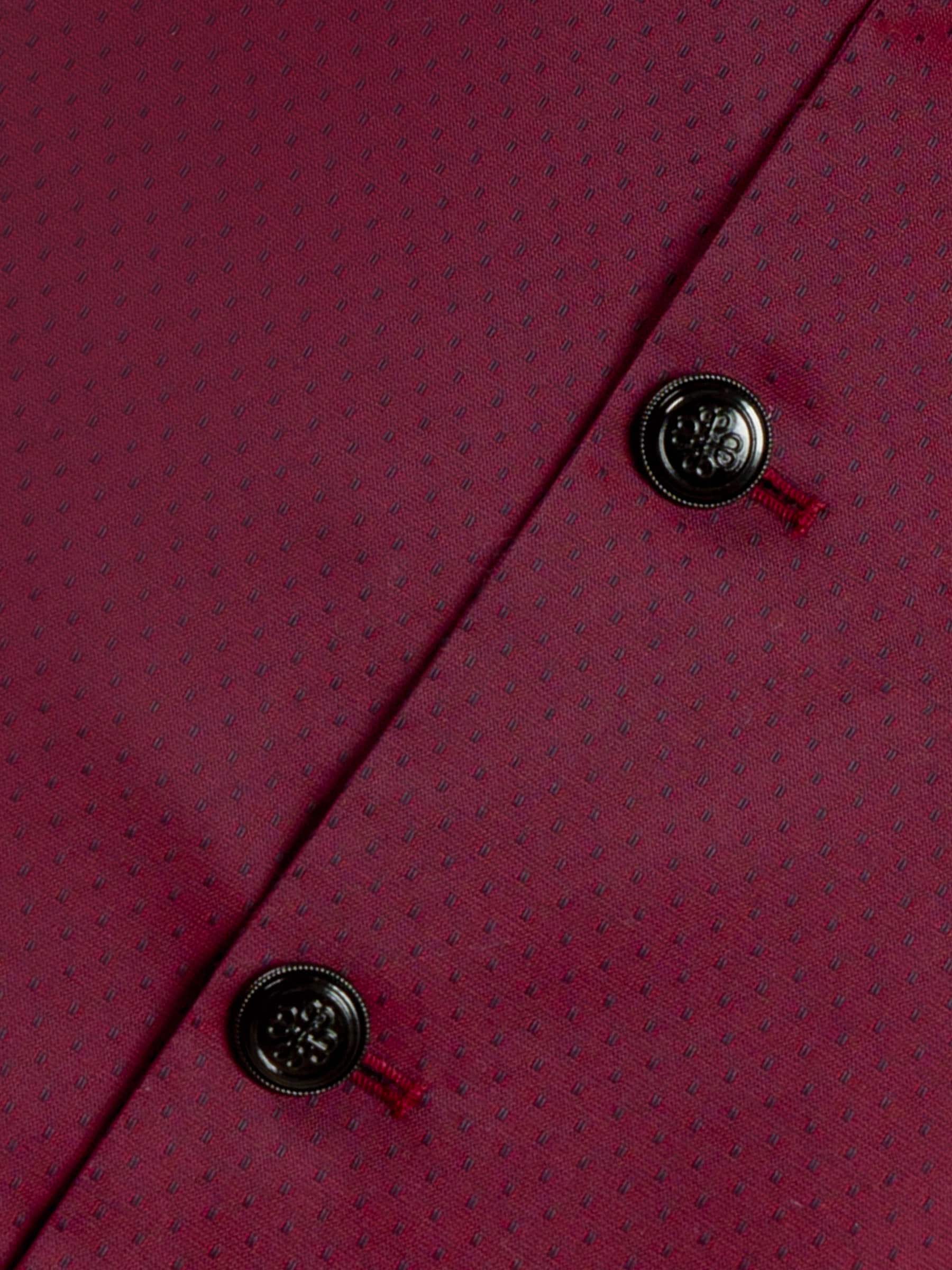 Magenta Dobby Waistcoat