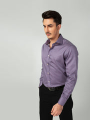 Magenta Geometric Printed Shirt
