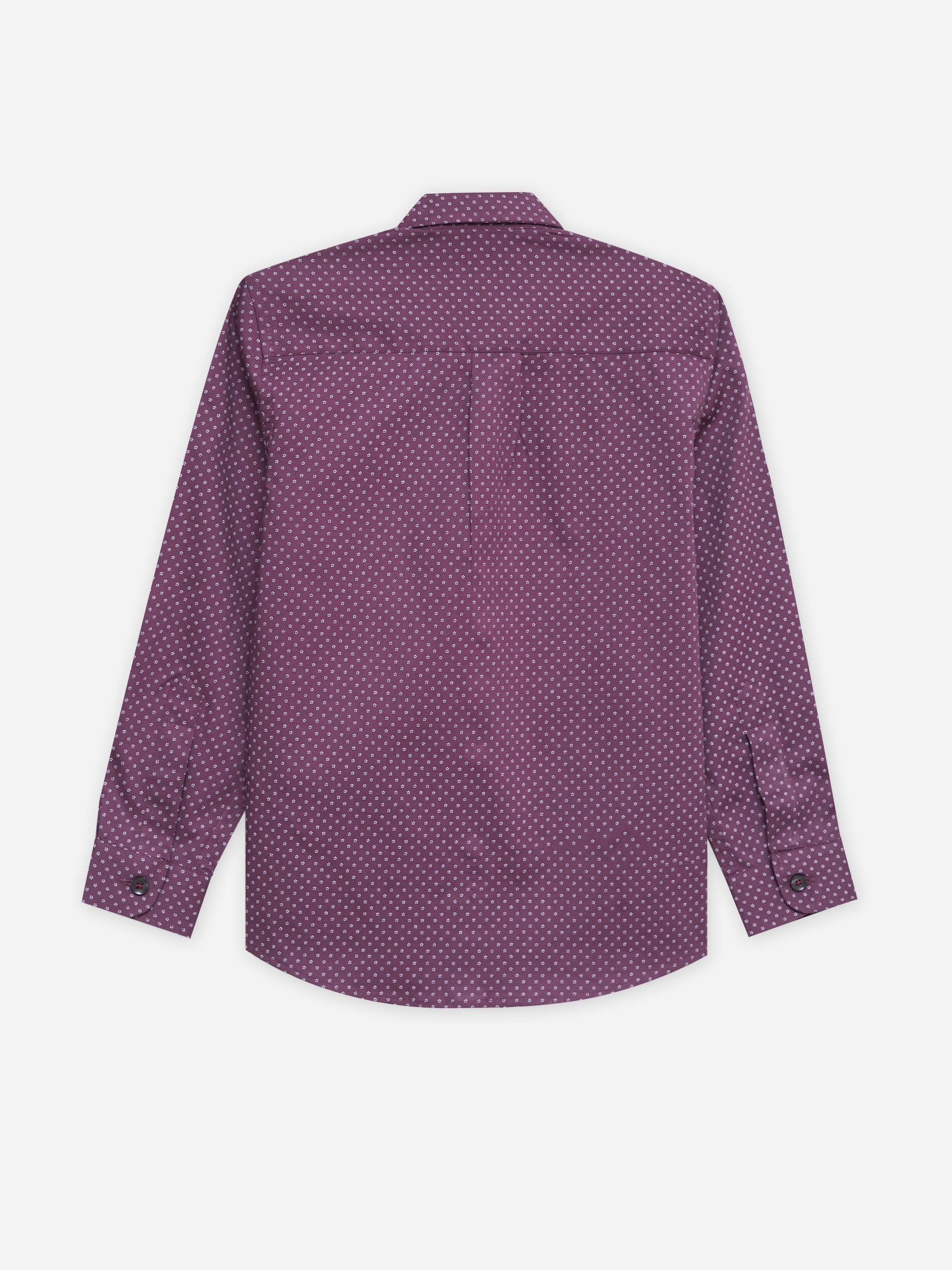Magenta Printed Casual Shirt - Junior