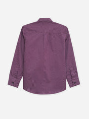 Magenta Printed Casual Shirt - Junior