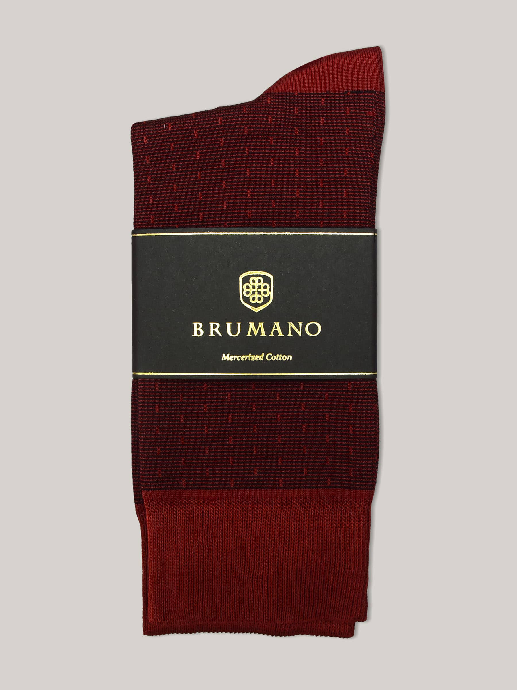 Maroon Dobby Striped Mercerized Socks