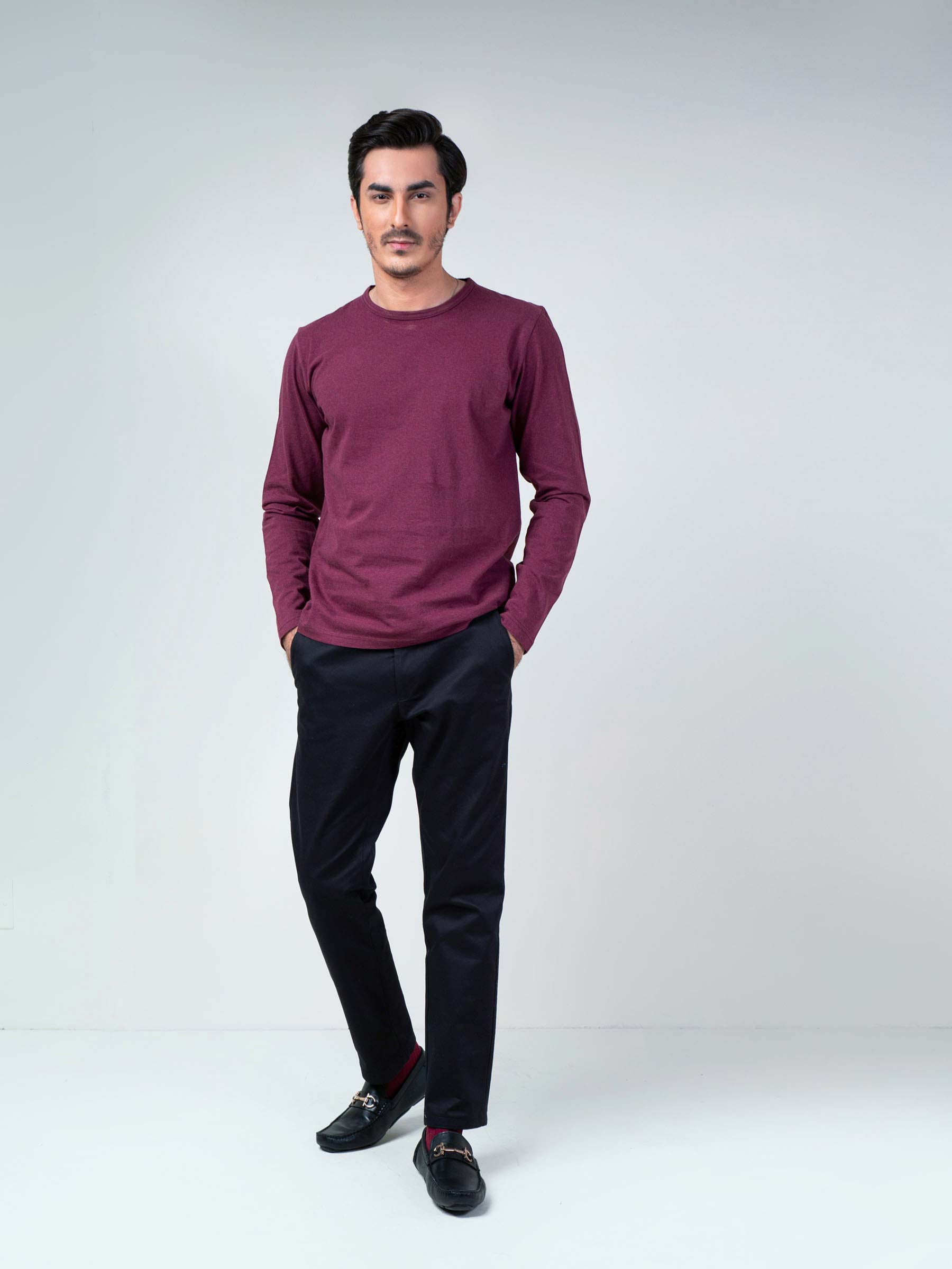 Maroon Long Sleeve T-Shirt