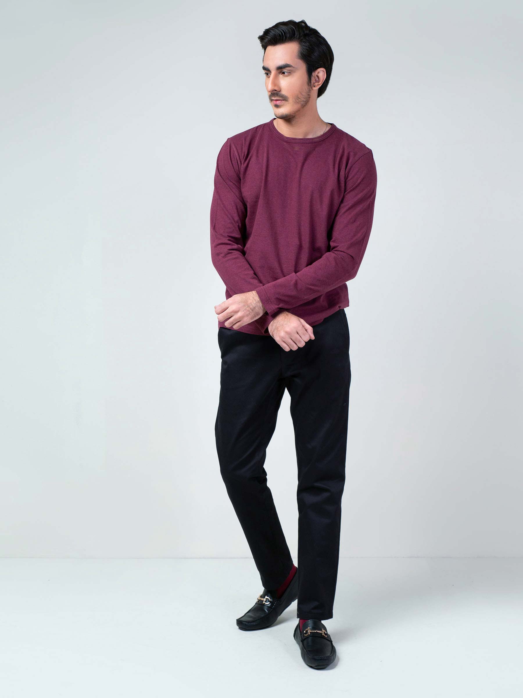Maroon Long Sleeve T-Shirt