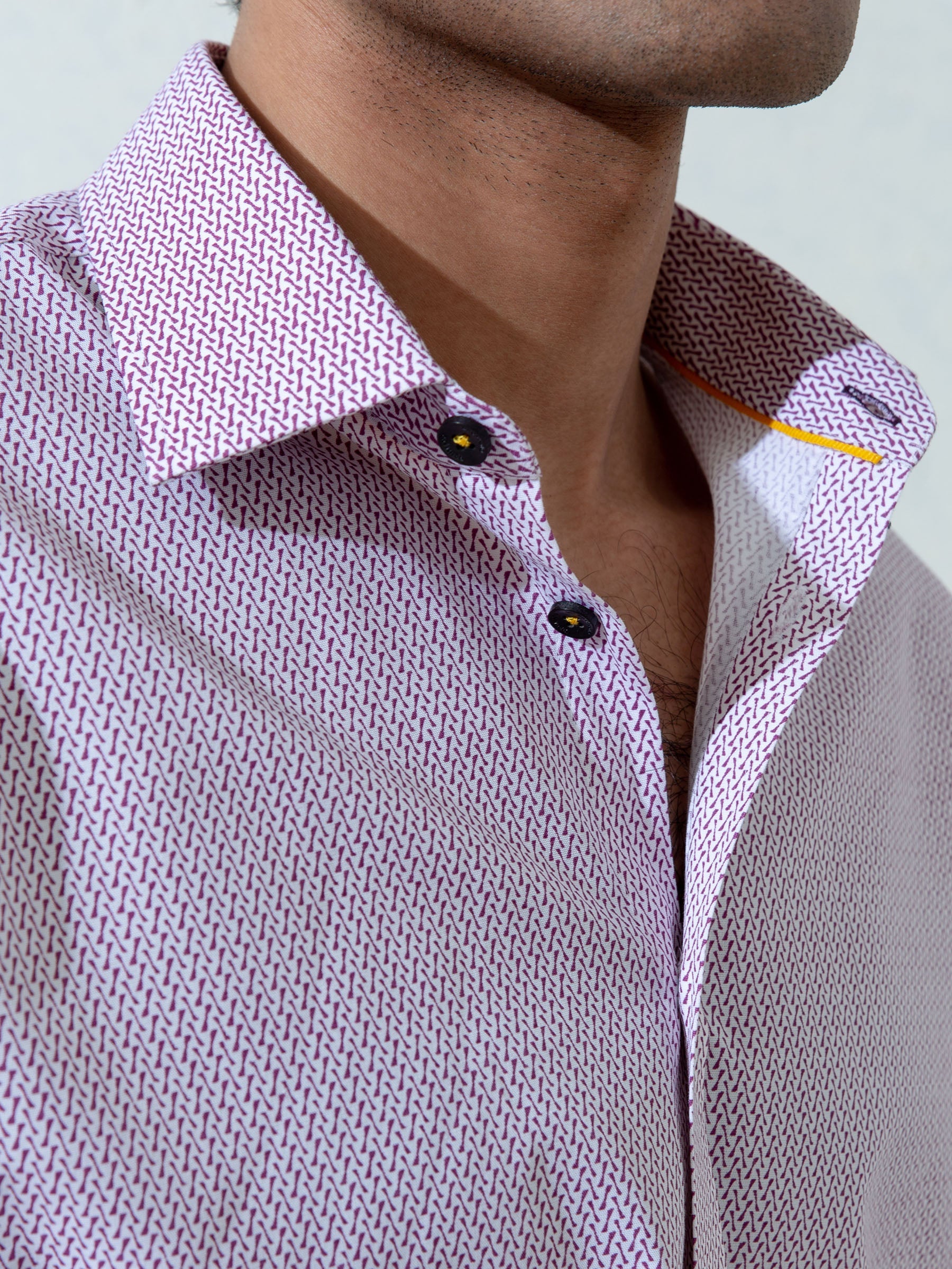 Maroon & White Printed Shirt