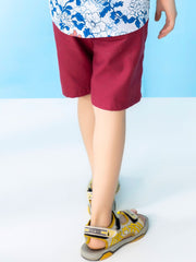 Maroon Casual Short