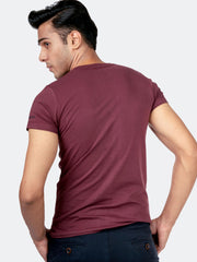 Maroon Crew Neck T-Shirt With Pocket
