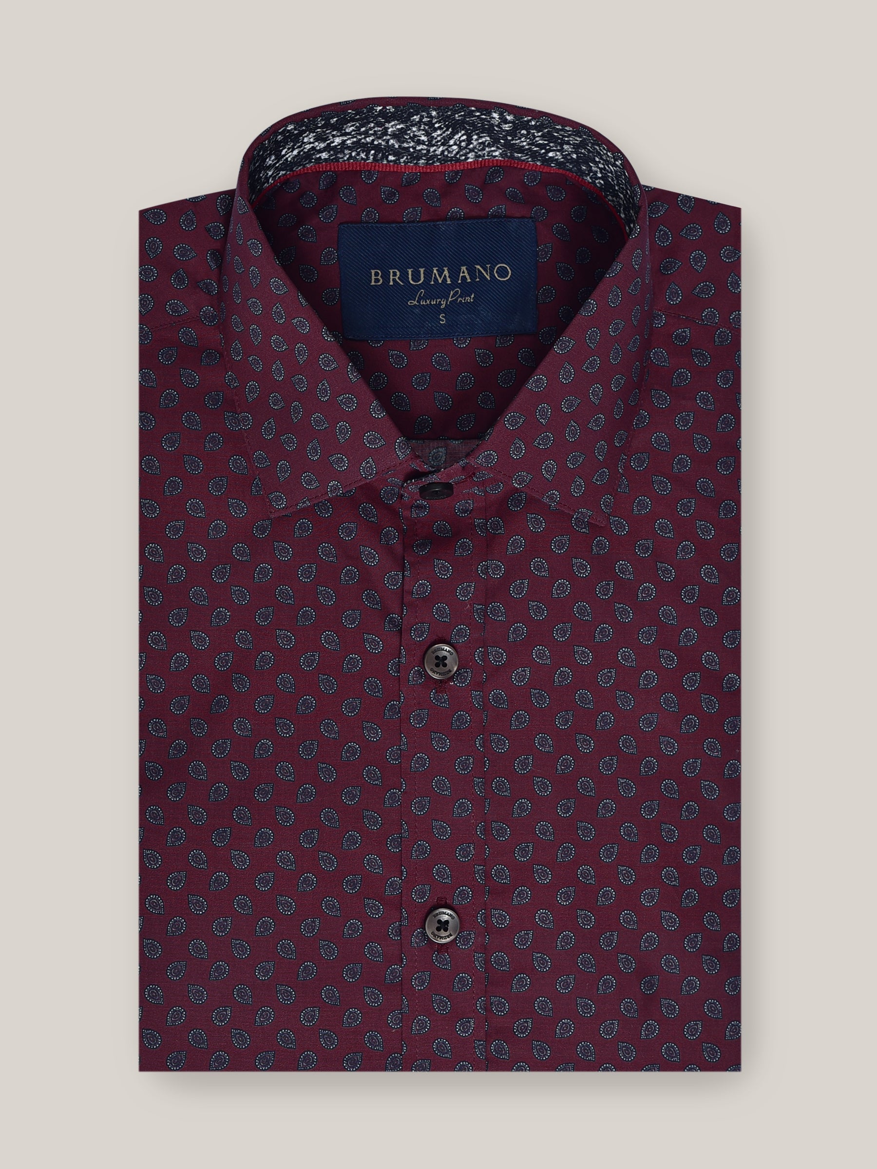 Maroon Paisley Printed Shirt