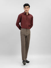 Maroon Satin Formal Shirt