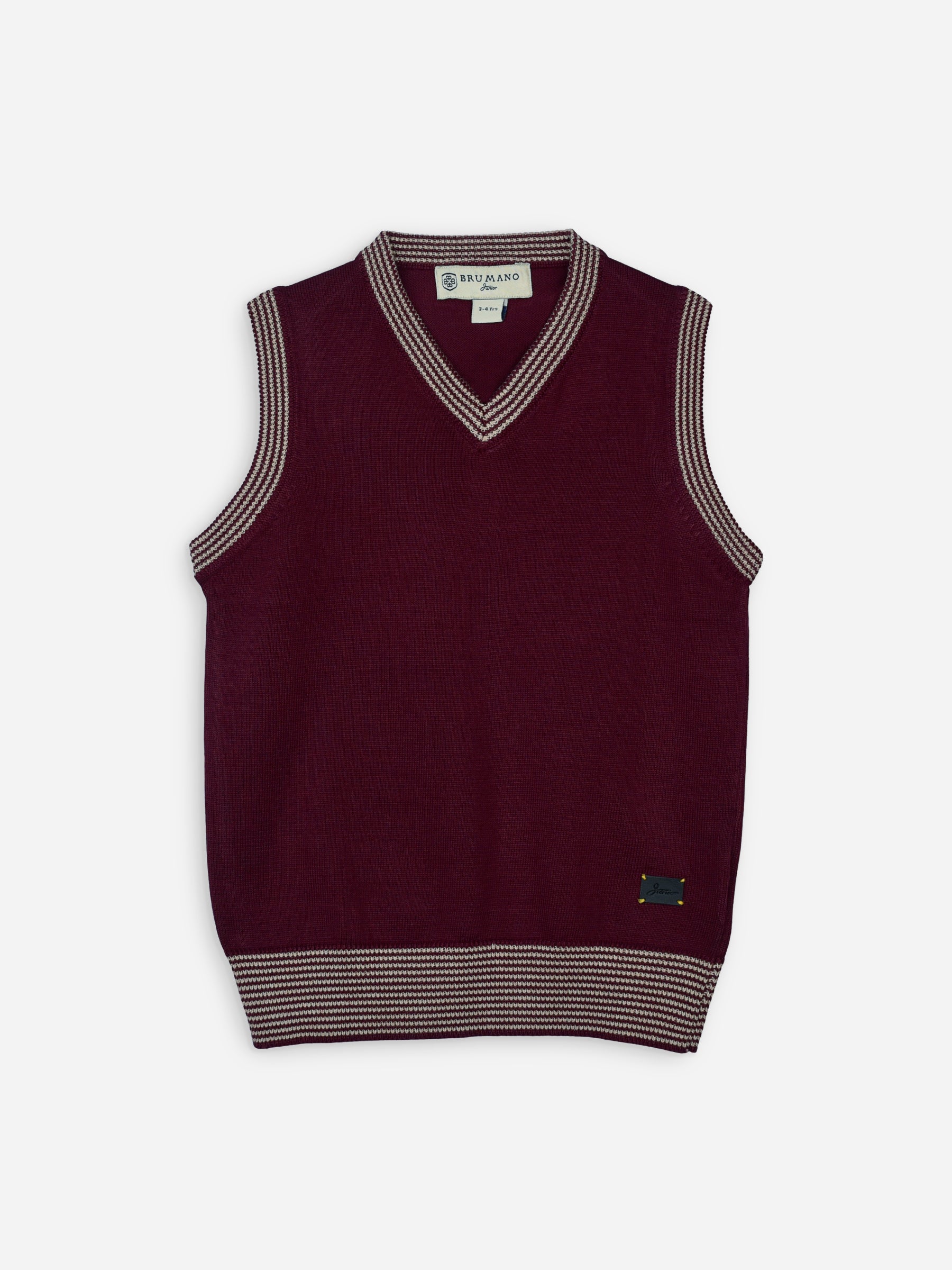 Maroon Sleeveless Casual Sweater