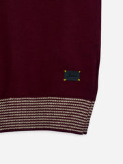 Maroon Sleeveless Casual Sweater