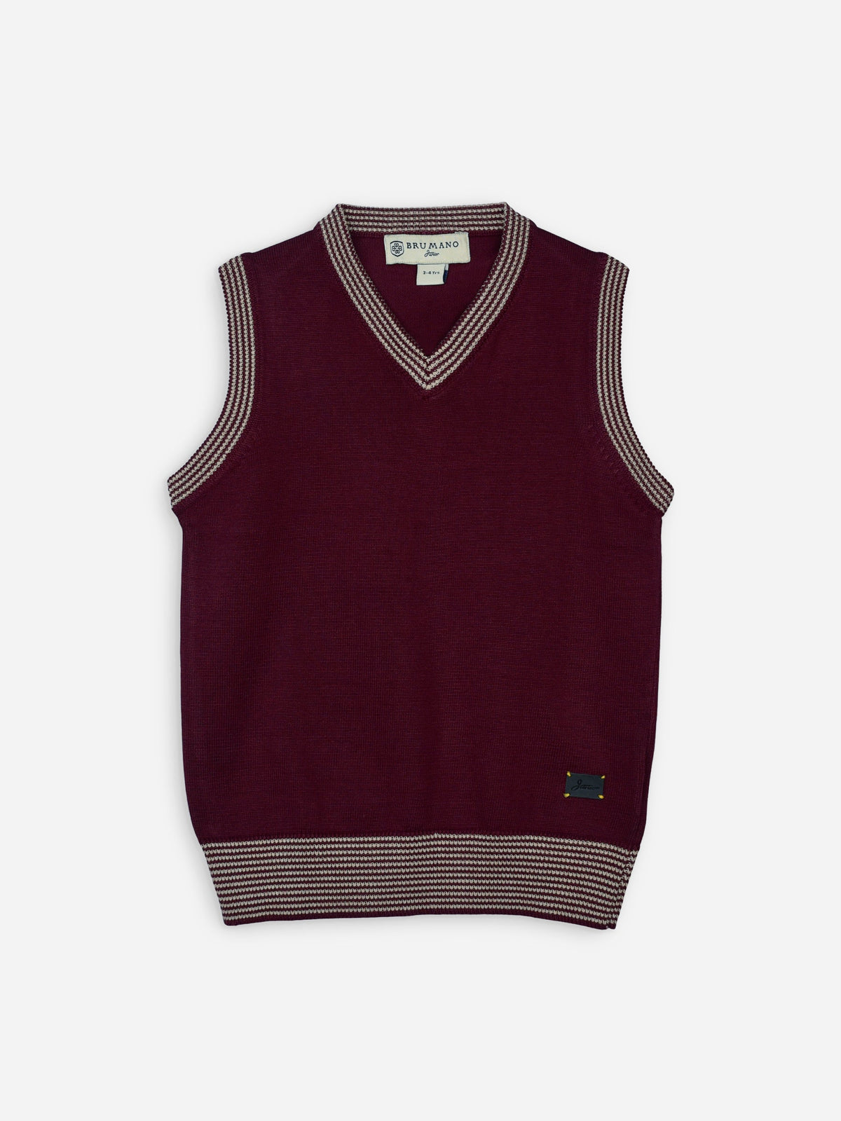 Maroon Sleeveless Casual Sweater