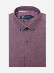 Maroon Twill Button Down Shirt
