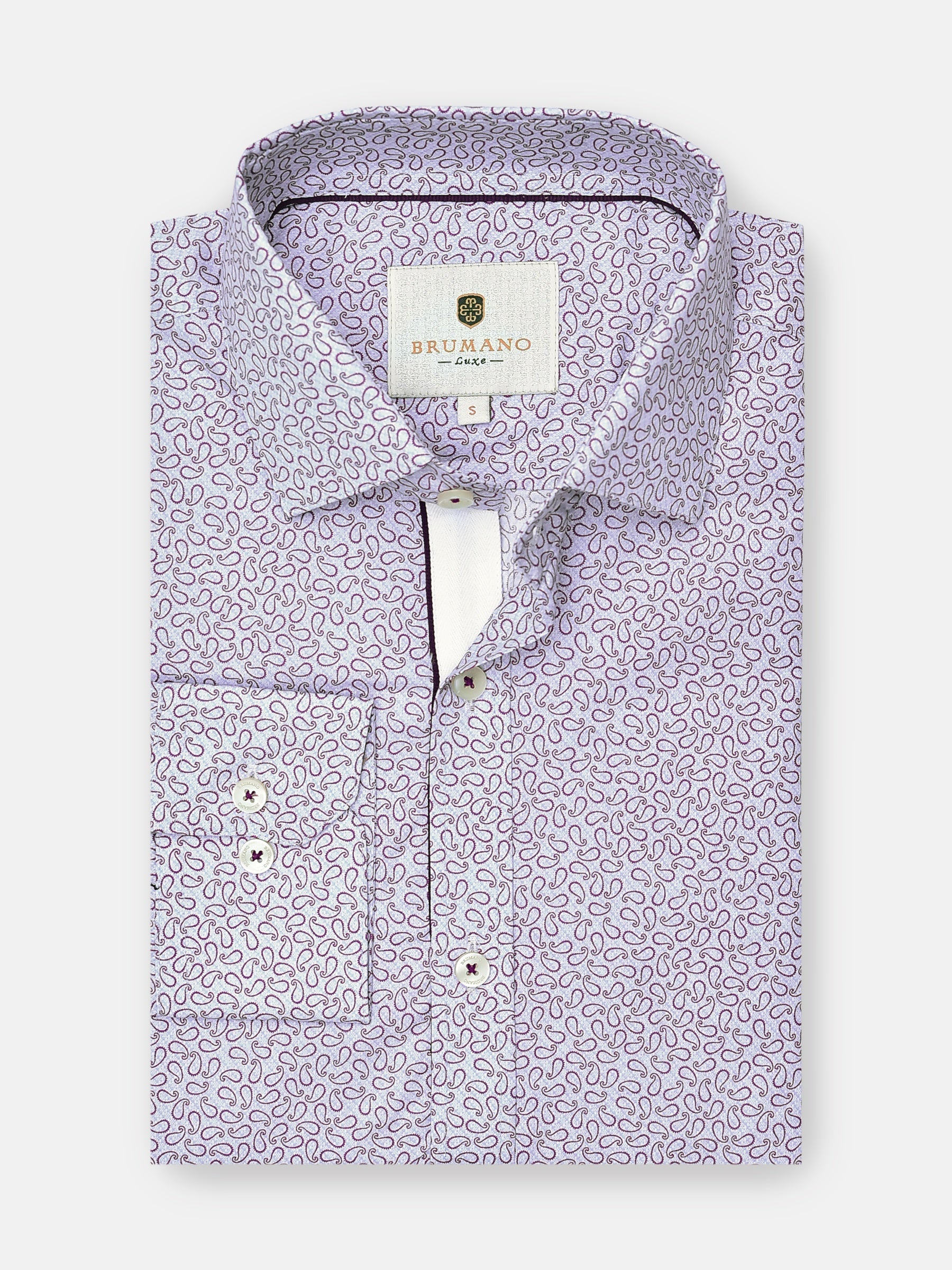 Maroon & Blue Paisley Printed Shirt
