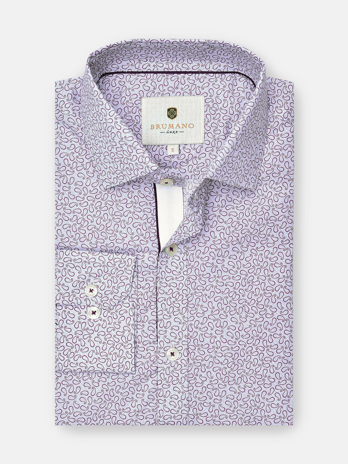 Maroon & Blue Paisley Printed Shirt